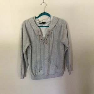 Lace-up Sweatshirt